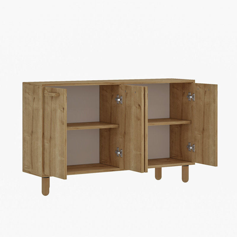 Console moderne, chêne saphir, 47,2 po x 29,0 po x 11,6 po | 100% panneau de particules enduit de mélamine, épaisseur: 0,7 pouce | Design élégant et fonctionnel pour le salon et le vestibule, parfait pour un décor moderne