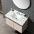 43" White Bathroom Vanity Top, Rectangular Sink & 4" Backsplash, Pre-Drilled Faucet Hole, Sintered Stone, American Impression Marble Top 43 Inch - With Captivating Veins, 8 Hole-437971386