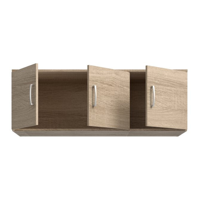 Charlyse 3 Door Wardrobe Top Unit in Sonoma Oak, 123 cm