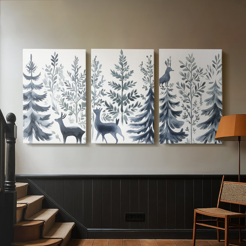 Art des Fêtes de Noël, cccxxii - Toile tendue avec châssis - 3 pièces, H 27 po x l 54 po
