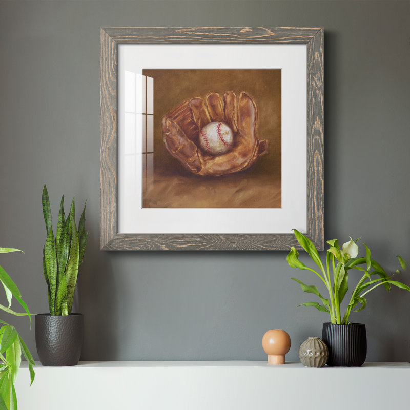 «Rustic Sports III», reproduction encadrée de qualité supérieure - prête à être accrochée, H 35,5 po x l 35,5 po x P 1,5 po