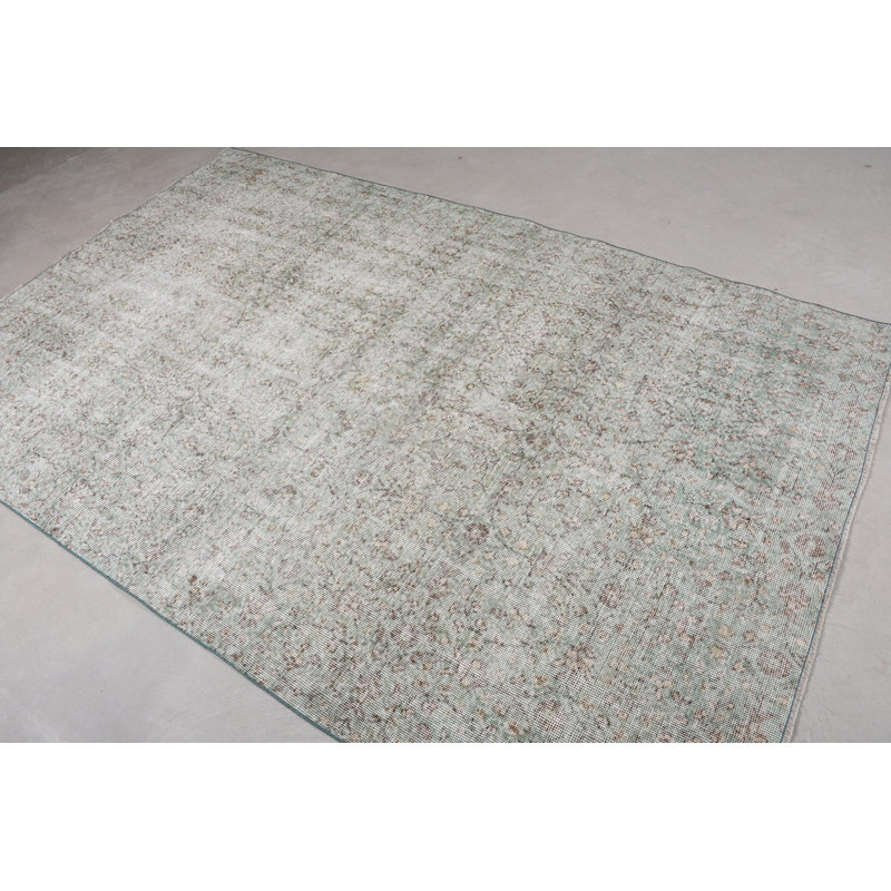 Tapis blanc en laine Modern Patchwork 64,6 x 100,8 pouces