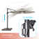 Eirlys 132'' Lighted Cantilever Umbrella with Crank Lift Counter Weights Included