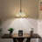 Madrille Tiffany Pendant Lights Fixture Plug in Beige Stained Glass Crystal Beans LED Bulbs 16”W*16”D*75”H
