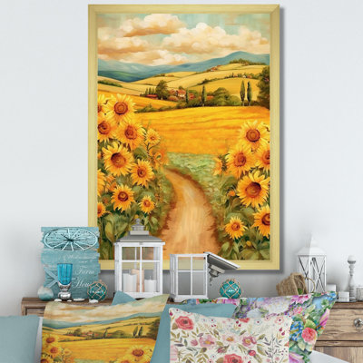 " Golden Cheerful Sunflowers II "