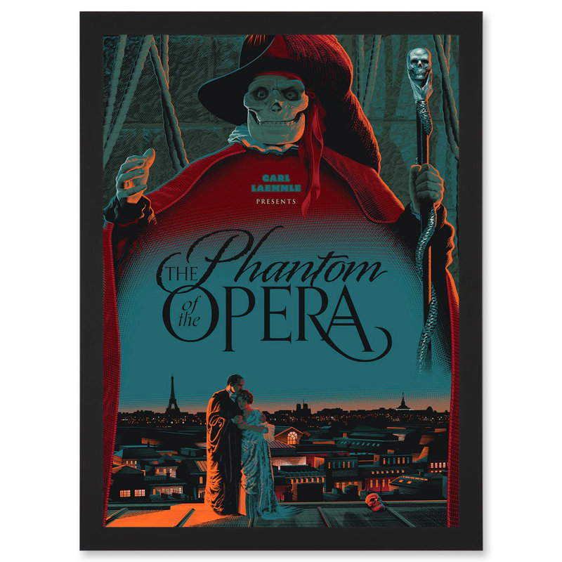 Film Movie Paris Skull Laemmle Phantom Opera Musical - Single Picture Frame Print