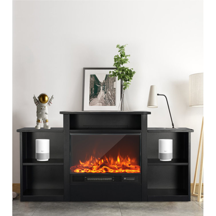 Zandria 57'' W Electric Fireplace (INCOMPLETE,Only Fireplace)