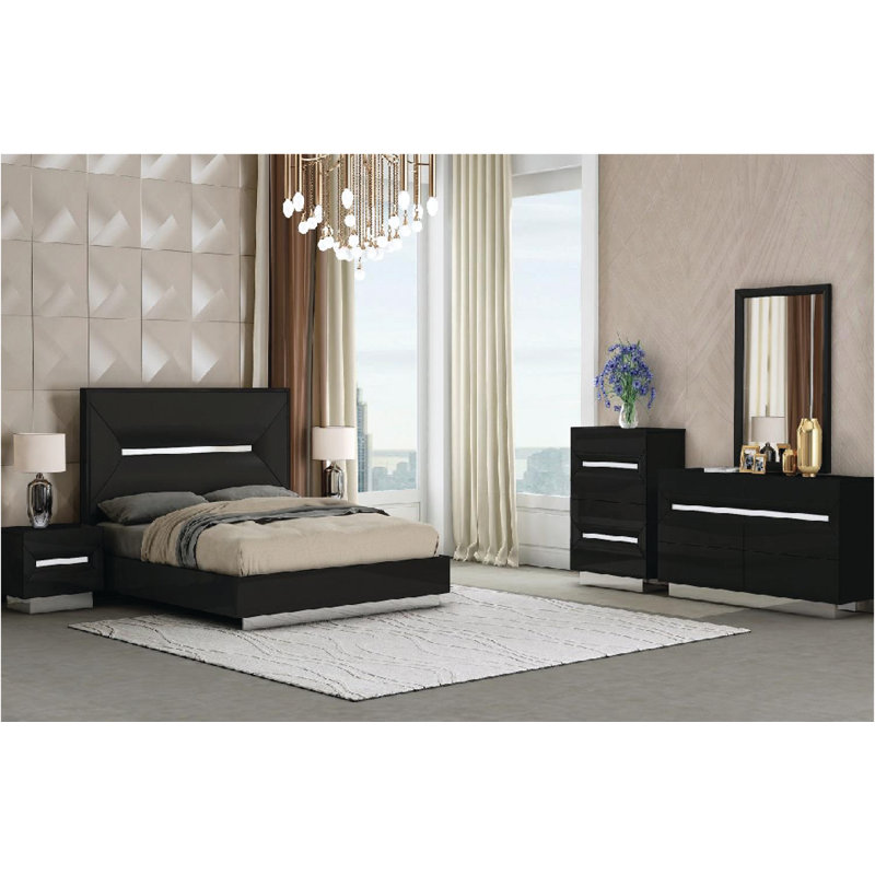 Commode à 2 tiroirs l 34,6 po Jessamy, Noir