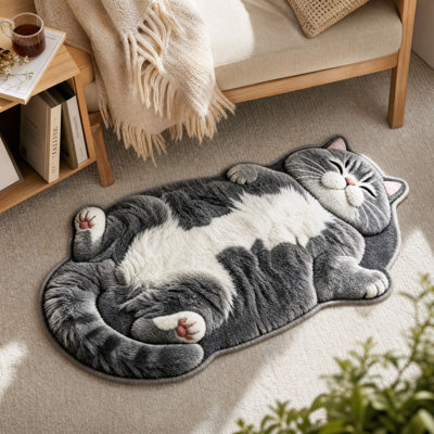 Cute Shaped Rug Polyester Rug Area Rug for Bedroom Bathroom Home Decor Bathroom Home Decor
