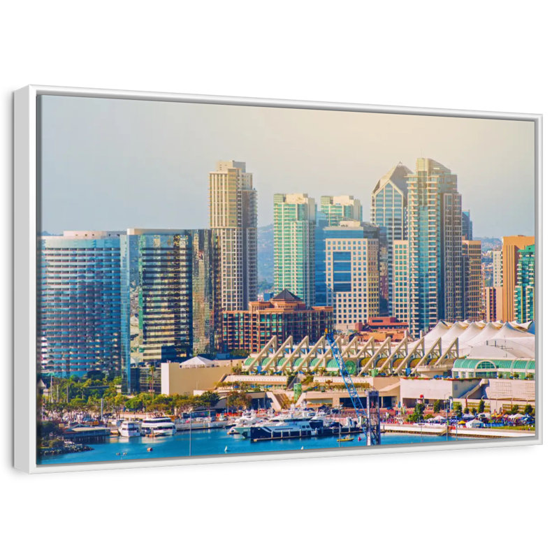 Ville de San Diego, Cadre flottant blanc, 40 po x 27 po