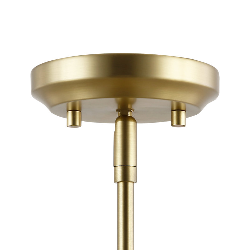 1 - Light Single Pendant, Brushed Brass, Clear