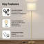 Lampe sur pied de conception simple avec interrupteur à pédale et abat-jour-632918536-632918538