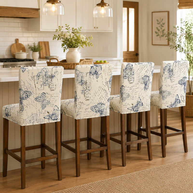Ensemble de 4 housses de siège de tabouret de bar extensibles