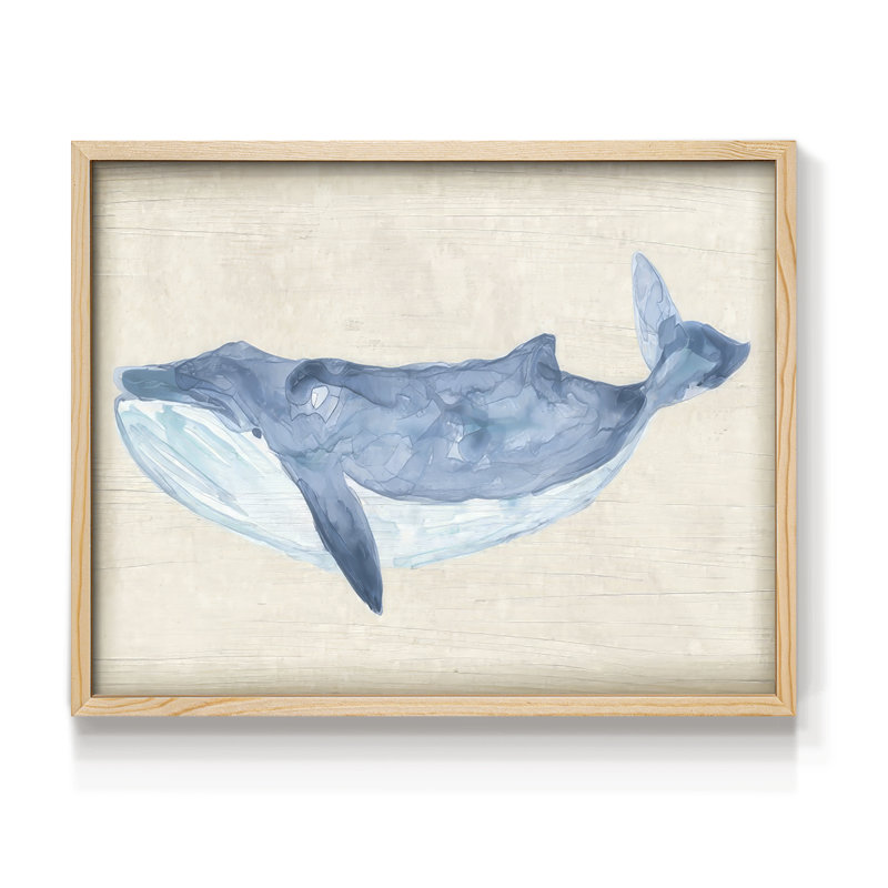 Rustic Whale II -Framed Print - Restickable, Naturel, H 11 po x l 14 po