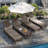 74.5" L Resin Reclining Chaise Lounge-1240493268