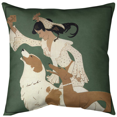 Auguste Roubille Animal Print Reversible Throw Pillow