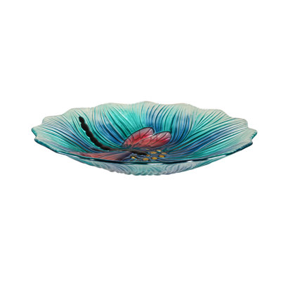 Alano-James Glass Single Tier Birdbath