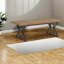 Table de salle à manger industrielle noire, bois et métal, style maison de campagne