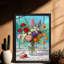 Art encadré noir, arrangement floral simple et rétro, impressions de style rétro-1957955327