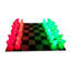 25" Tall Light-Up Giant Chess Set - Night Use - 2 White Sides Light Red and White-49310065