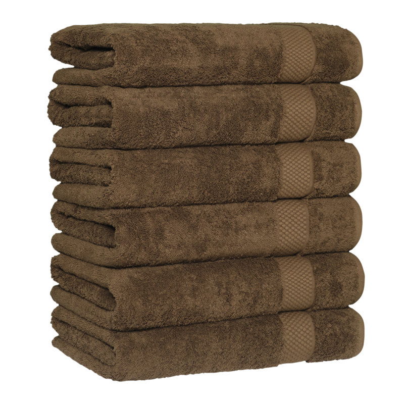 STARLIGHT 100% Turkish Cotton Terrycloth Bath Towels, Earth Brown