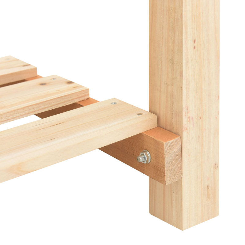Sapin en bois massif Vidaxl, H 30,1 po x l 63,6 po x P 17,7 po