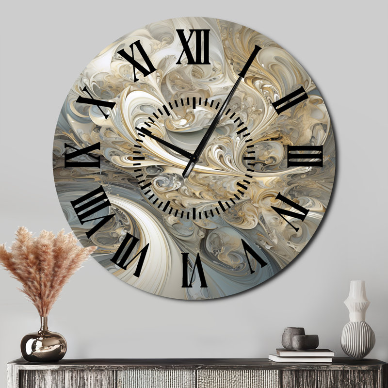 Horloge murale Fractal Whirl, Surdimensionné
