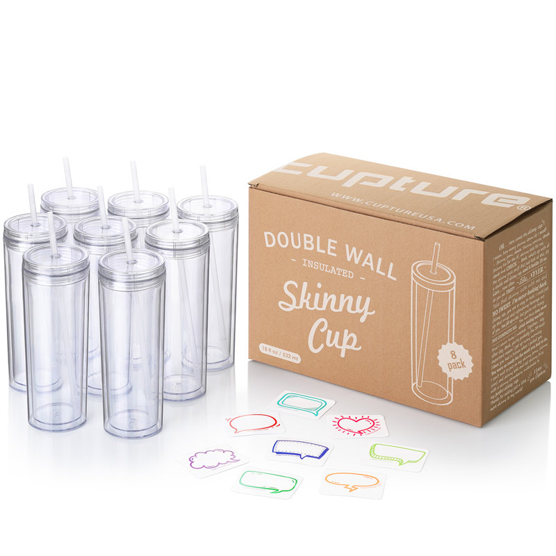18 oz. Gobelet de voyage en plastique, Transparent