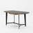 Arbania Glass Top Metal Base Writing Desk