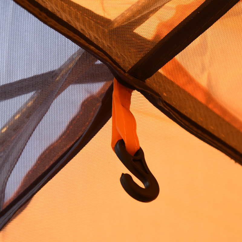 Four Season Orange 4 Person Camping Tent with Carry Bag