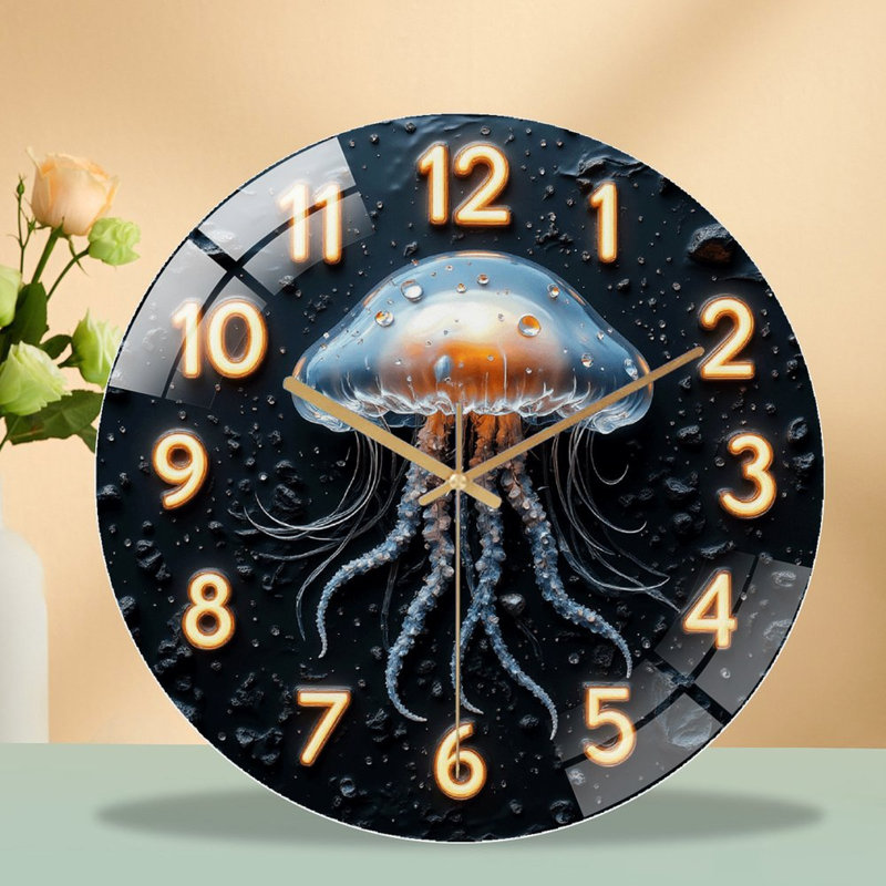 Horloge murale méduse 12 po