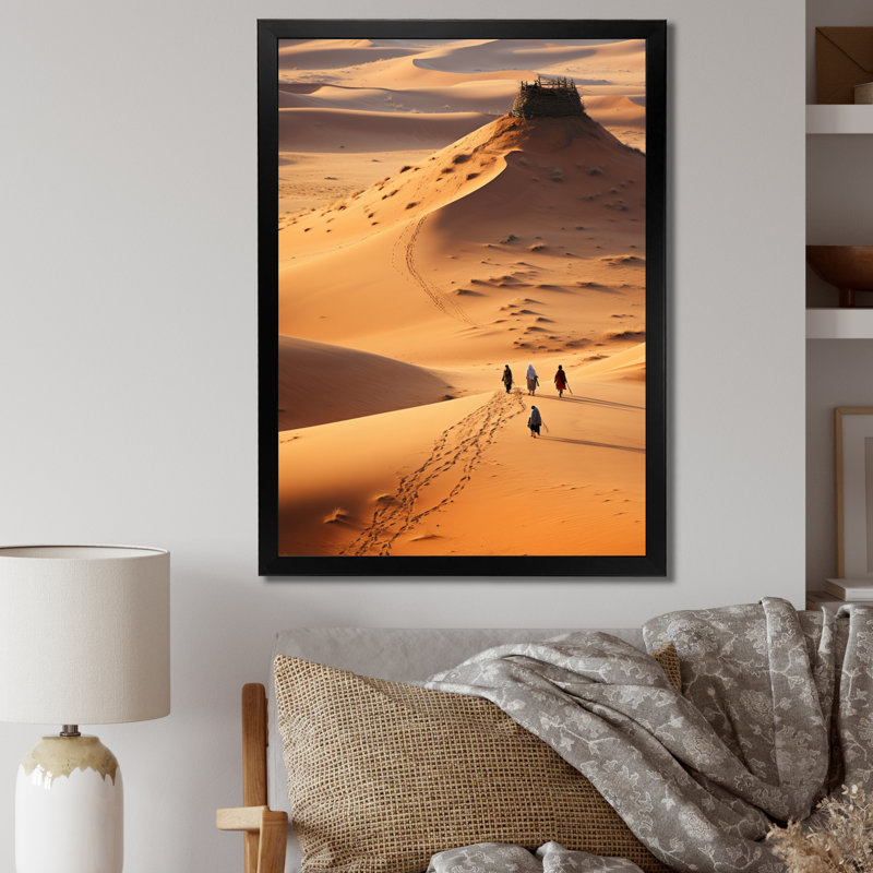 " Desert Walk Dreams IV ", Black, 32" H x 16" W x 1" D