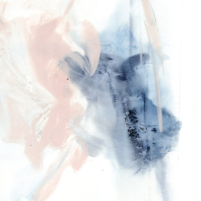 Indigo & Blush III 1 Piece Wrapped Canvas Painting