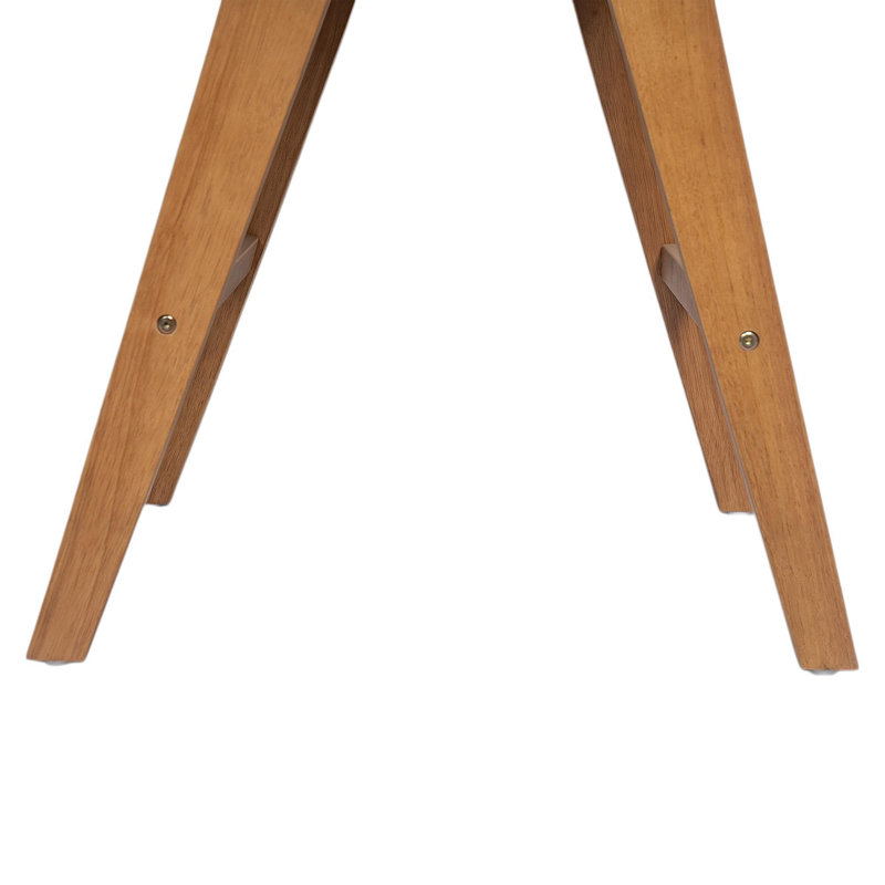 Tabouret de bar à dossier en plastique tissé crème de 27 po de hauteur - siège en tissu rembourré de mousse et durable
