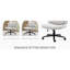 Chaise de bureau à domicile, chaise de bureau pivotante en tissu Criss Cross avec roulette, chaise d'ordinateur à hauteur réglable pour le travail d'étude (gris)-873329004