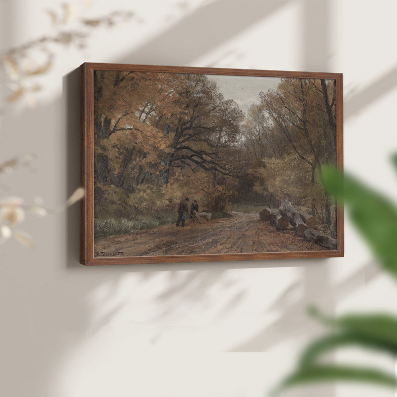 Paysages rétro-CCLV-reproduction encadrée, H 16 po x l 20 po, Noyer