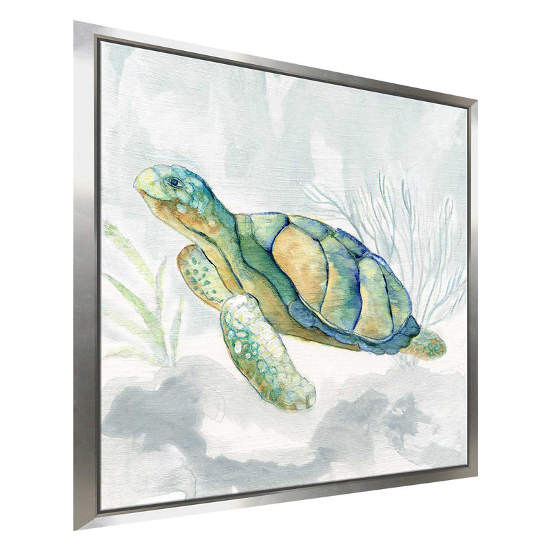 «Riding the Current II» par Tava Studios - reproduction d'art sur toile tendue, L 21,5 po x H 21,5 po, Encadrement argenté