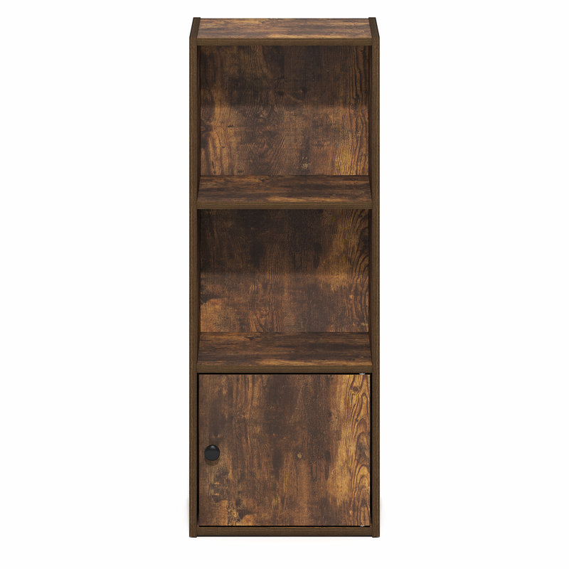 Bibliothèque standard Aagam, (3 tablettes) H 32 po x l 12 po x P 10 po, Bois de pin ambré
