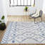 Tapis ivoire / bleu marine Boho-1471812246