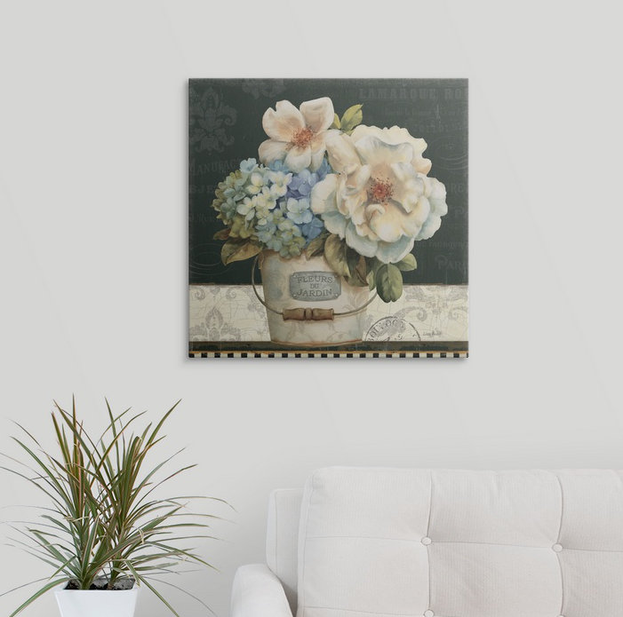 « i » par lisa audit, impression French Vases, H 20 po x l 20 po x P 1,5 po, Toile