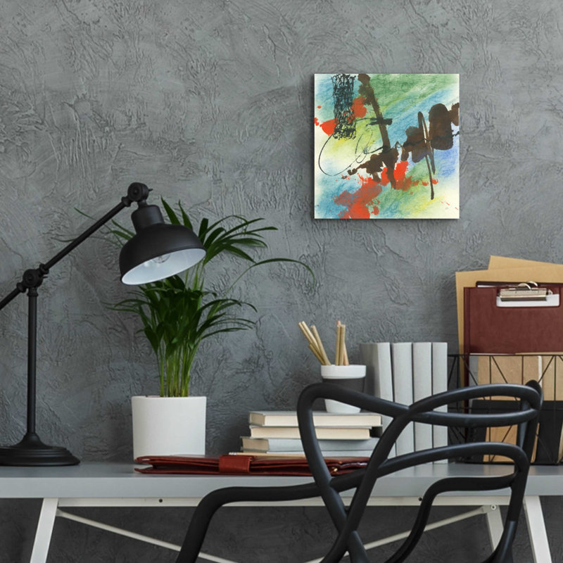 «Graffiti Blue I» par Chris Paschke, H 12 po x l 12 po x P 0,13 po