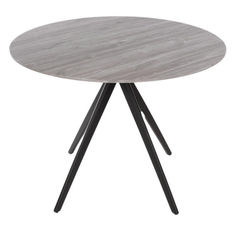 Holmen Round Metal Base Dining Table, Grey