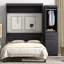 Lit escamotable avec garde-robe et tiroirs, lit escamotable-76551073
