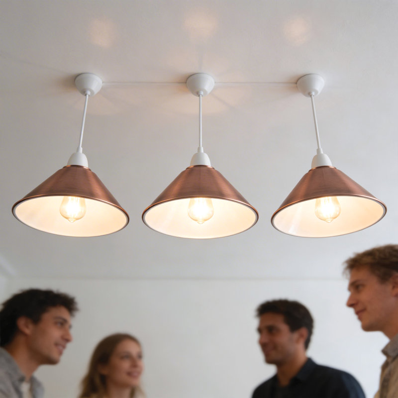 10cm H Metal Cone Lamp Shade, Copper
