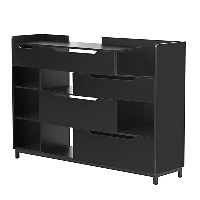 Armoire de rangement pour chaussures U-Can avec tiroirs et tablettes, Noir