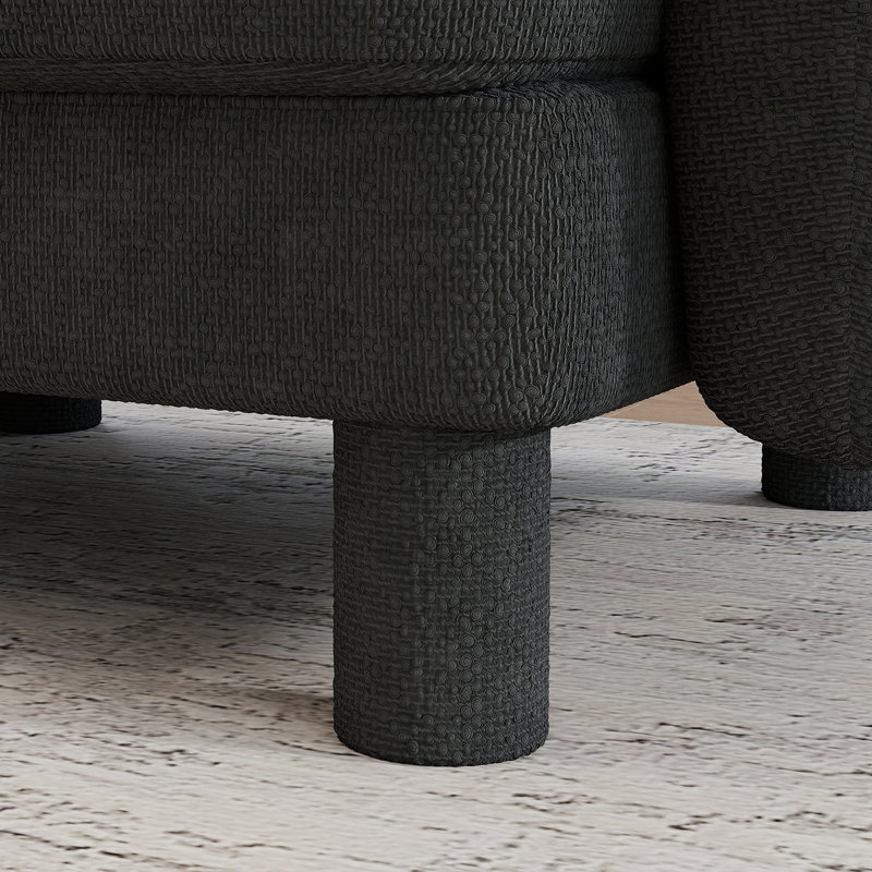 Canapé 3 places Modern Boucle, Gris foncé
