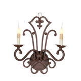 Italian 2 - Light Dimmable Brown Candle Wall Light