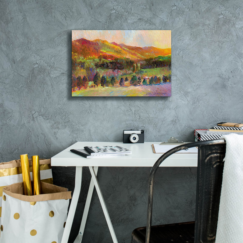 «Colorado Sunset» par Richard Wallich, art mural sur toile, H 12 po x l 18 po x P 0,75 po