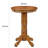 Kulo 42 Inch Wood Pub Bar Table, Sunburst Design, Carved Pedestal, Light Natural Cherry-1309883625