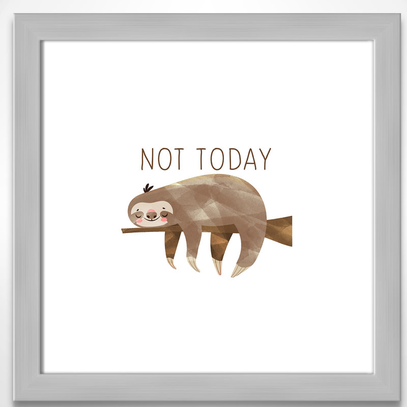 Do It Not Today, H 18 po x l 18 po x P 0,63 po, Encadré de boîte argent